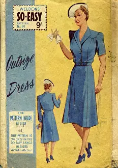 Weldons: Weldon's So-Easy pattern for outsize dress, 1940s