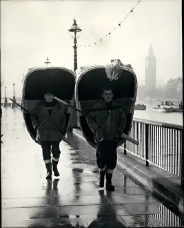 Rowed: Welsh coracles on the River Thames, London