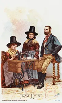 Sews: Welsh Lady using a Singer Sewing Machine