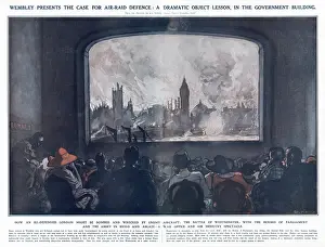 Blazing: Wembley presents the case for air-raid defence