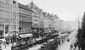 Tramway: Wenceslas Square in Prague, 1928