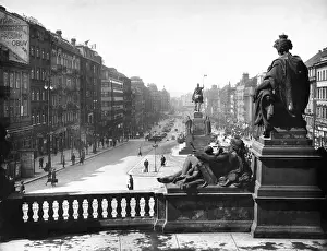 Wenceslas: Wenceslas Square in Prague, 1936