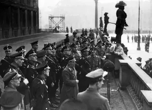 Spree: Werner Waechter at a propaganda march to the Reichstag e
