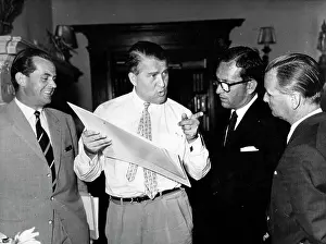 Conferring: Wernher Von Braun, German rocket scientist