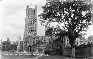 Cambridgeshire: West Front and Bishop's Palace, Ely