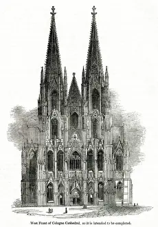Koln: West front of Cologne Cathedral, Germany