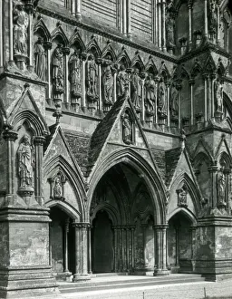 Salisbury: West Front, Salisbury Cathedral, Wiltshire, England
