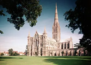 The J Salmon Image Archive: West Front, Salisbury Cathedral, Salisbury