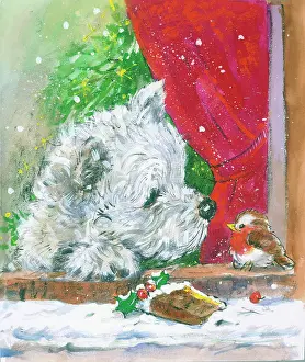 Matthes: West Highland white Terrier and Robin