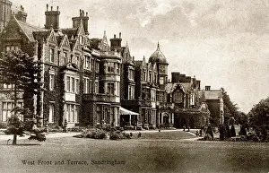 Anglia: West Front and Terrace, Sandringham, Norfolk