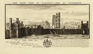 Hales: The West View of St-Austin's-Abby in Canterbury