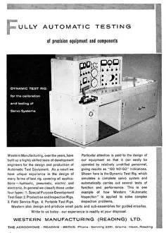 Servo: Western Manufacturing Dynamic Test Rig For Servo Systems