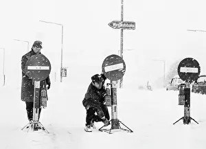 Imagno Brandstätter Images Gmbh: Western motorway in Austria is closed due to snowfall 1969