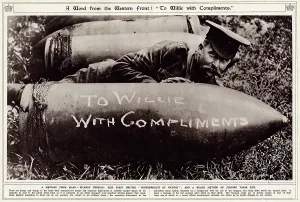 Compliments: From the Western Front To Willie with compliments 1916