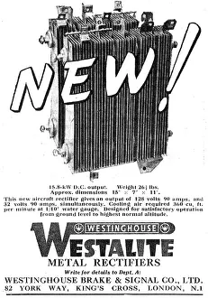 Rectifiers: Westinghouse Metal Rectifiers