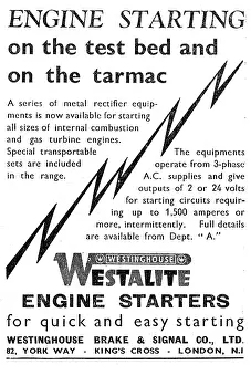 Starters: Westinghouse Westalite Engine Starters