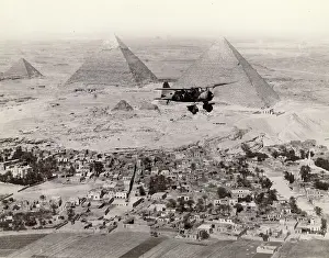 Lysander: Westland Lysander over the Great pyramids
