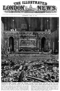 Rafters: Westminster Abbey bombed during Blitz 1941