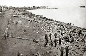 Kobe: Westward view of Kobe, Japan, 1870s