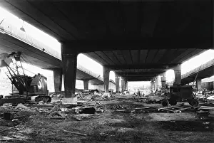 Westway: The Westway under construction