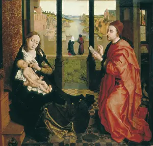 Breastfeed: WEYDEN, Rogier van der (1400-1464). St Luke