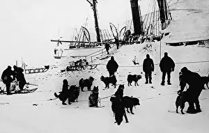 Whaler: Whaling ship in the Arctic, trapped in the ice