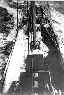 Whaler: Whaling ship in rough seas