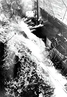 Whaler: Whaling ship in rough seas