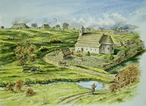 Semicircular: Wharram Percy Medieval Village