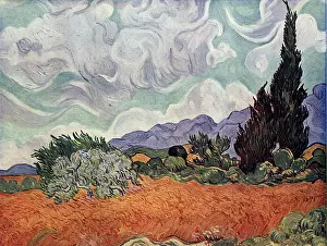 Pitman: Wheat Field With Cypresses