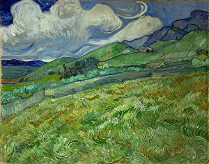 Wheatfield: Wheatfield and mountains