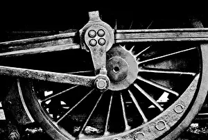 Railway: Wheel of a steam train