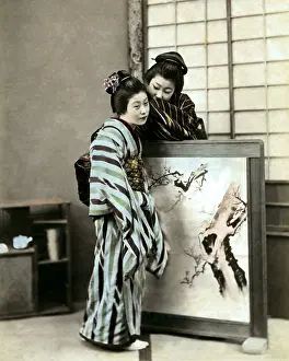 Whisper: Two whispering geishas, Japan