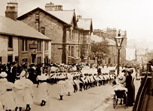 Whit: Whit Monday procession, Padiham, Lancashire, early 1900s