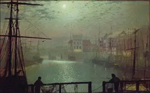 Grimshaw: Whitby Harbour By Moonlight