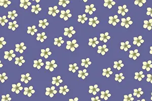 Tess Hines Designs: White blossom repeating pattern