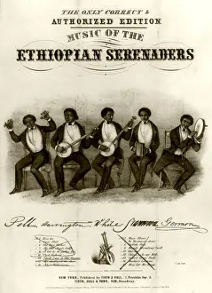 Antebellum: The white cast of an early minstrel show, ?