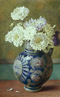 Angell: White Chrysanthemums in a Vase