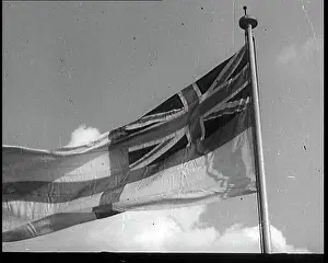 Ensign: White Ensign Flying Above A British Warship