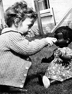 Knitted: WHITE GIRL, BLACK DOLL