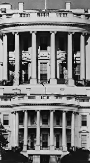 Faade: White House South Portico before and after the