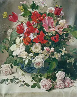 Brien: White Roses and Red Tulips