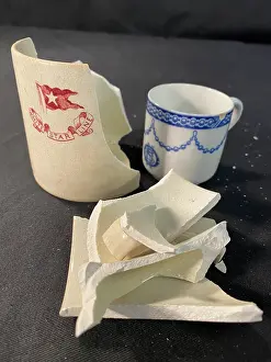 Demitasse: White Star Line - demitasse cup and broken mug