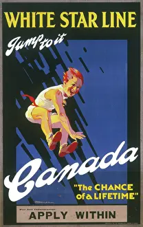 Emigrate: White Star Line Emigration poster