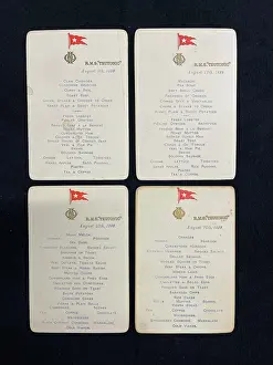 Menus: White star Line, First Class menus from RMS Teutonic