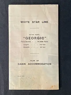 Georgic: White Star Line, MV Georgic - cabin accommodation
