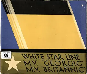 Georgic: White Star Line, MV Georgic, MV Britannic, cover design