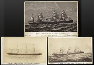 Riband: White Star Line, Oceanic and Britannic - three items