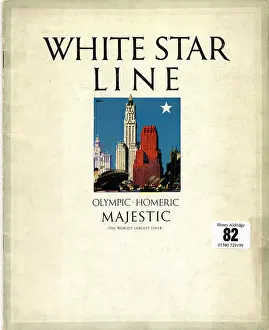 Homeric: White Star Line, Olympic, Homeric, Majestic, cover design