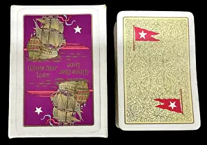 White Star Line - Two playing Card Packs and reverse design